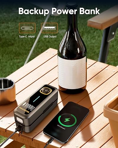 Miniatura 3 de Inflador de neumáticos, compresor de aire portátil, bomba de aire para neumáticos de automóvil, 150 PSI 5 veces más rápido con manómetro y apagado