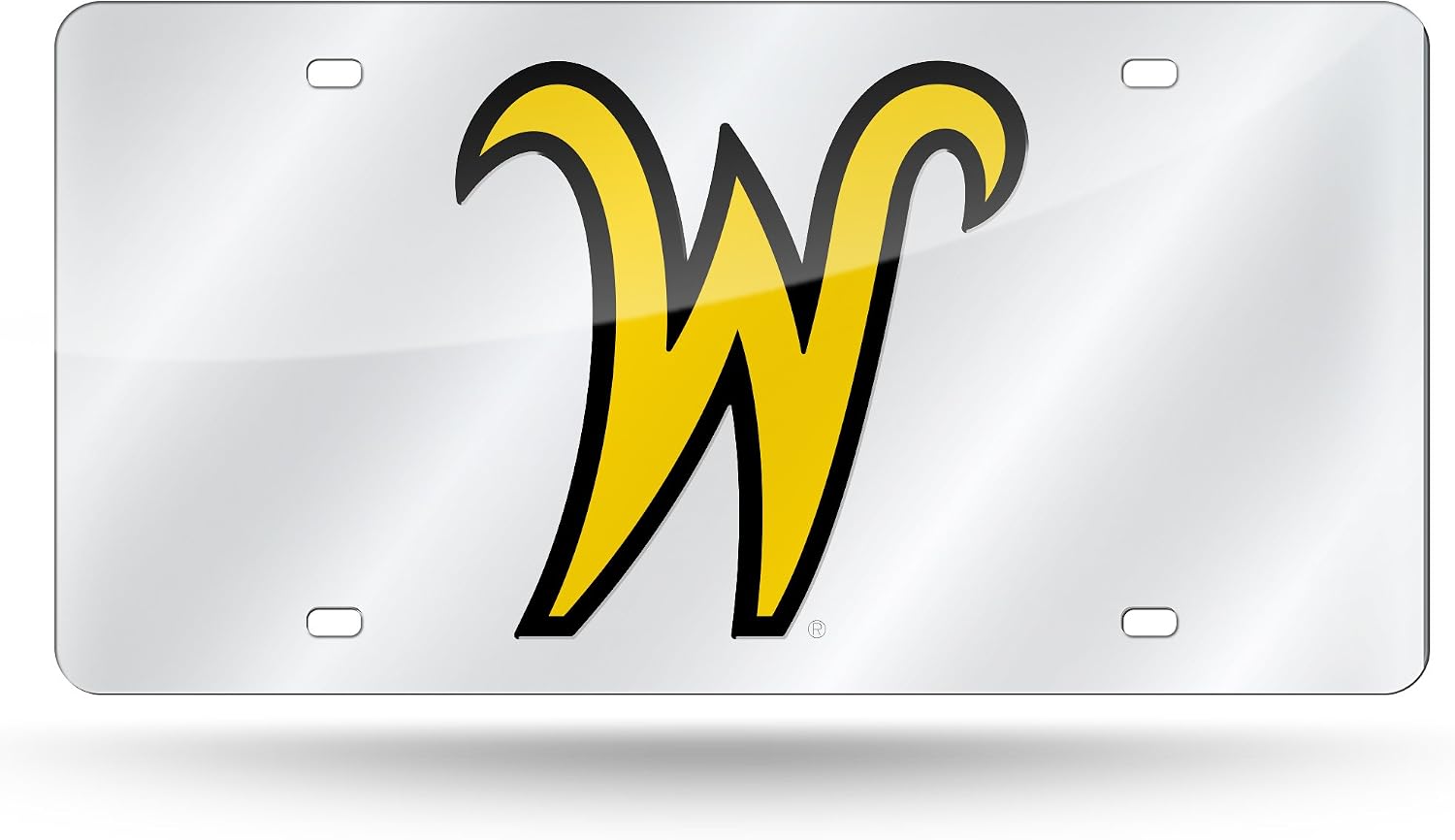 Rico Industries NCAA Wichita State Shockers Laser Inlaid Metal License Plate Tag