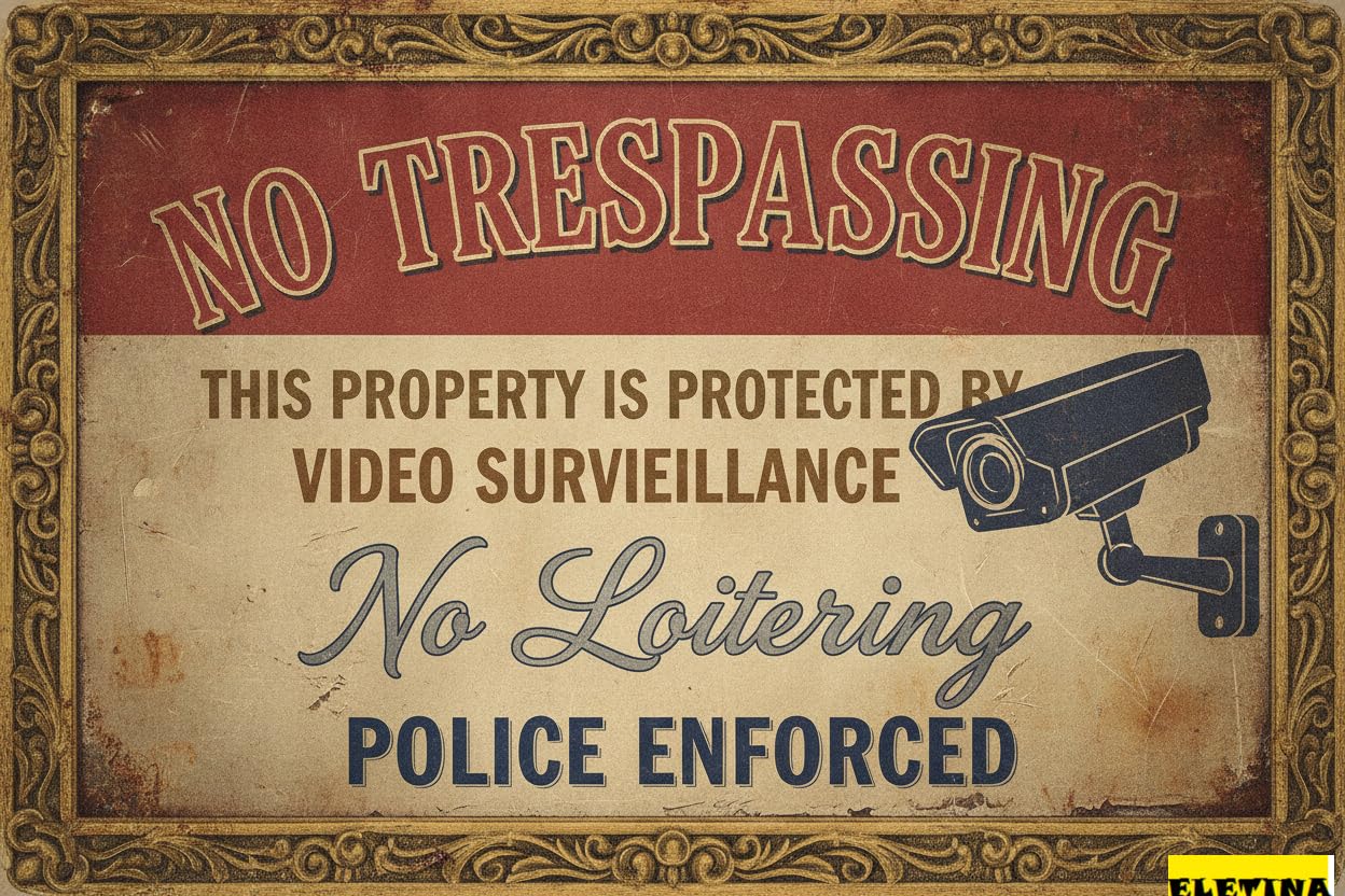 No Trespassing This Property Tin Warning Sign Weather Resistant UV Protected Rust Free Home Business Driveway 8x12in