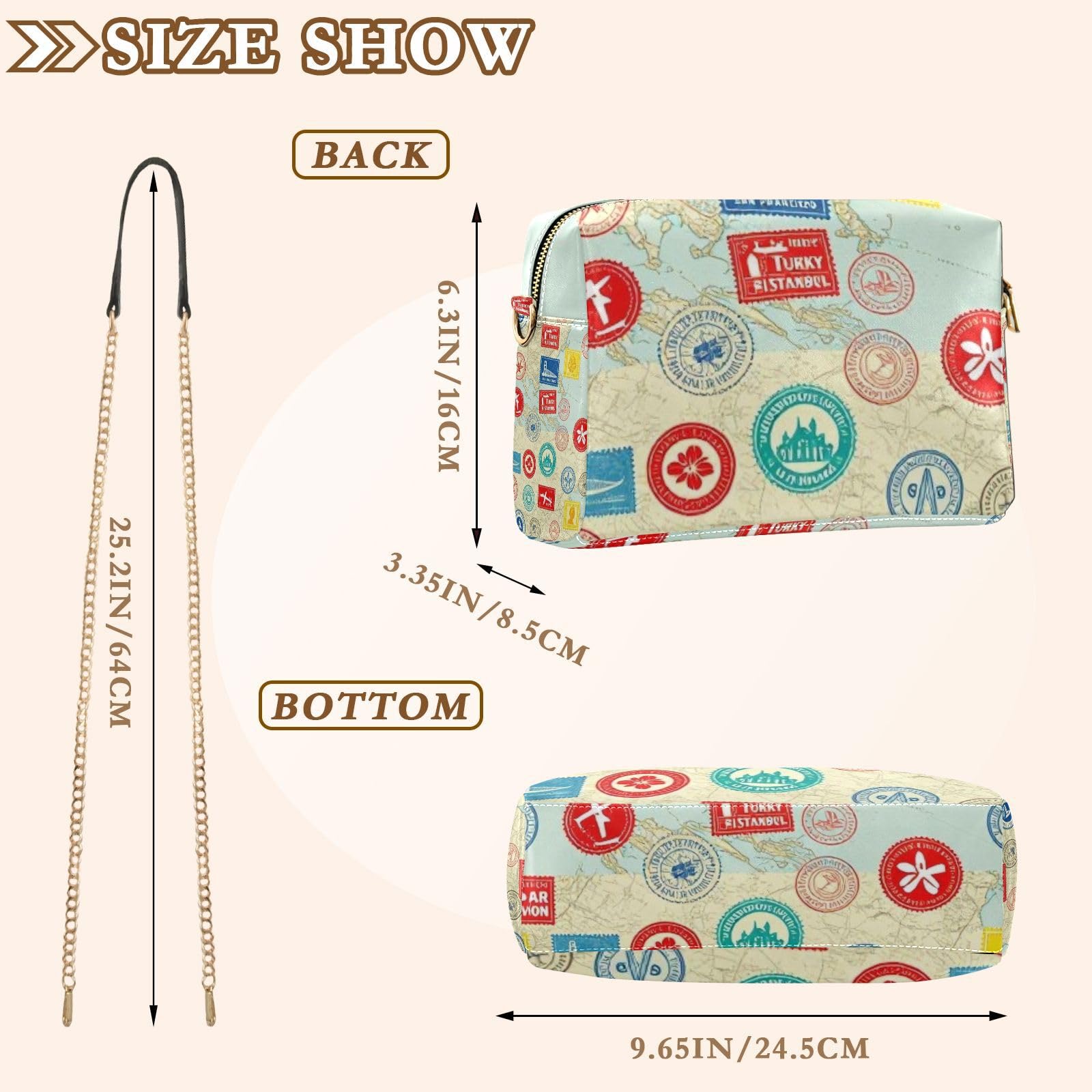 FRODOTGV Damska torebka crossbody o pojemności 2,5 l