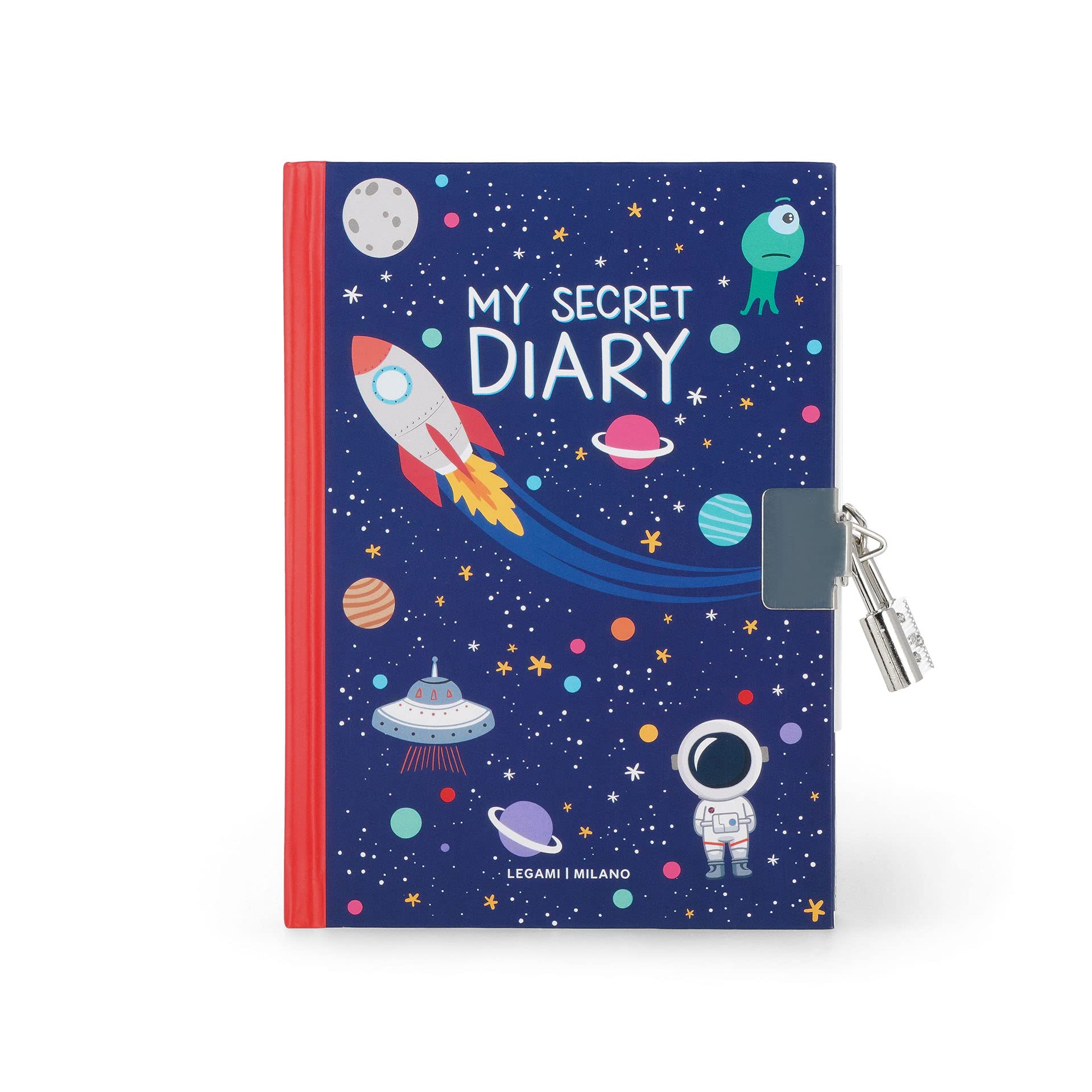 Legami Space - Secret Diary With Lock, 328 Pages With Page Marker, In Certified Paper, 11 X 15.5 Cm, Theme
