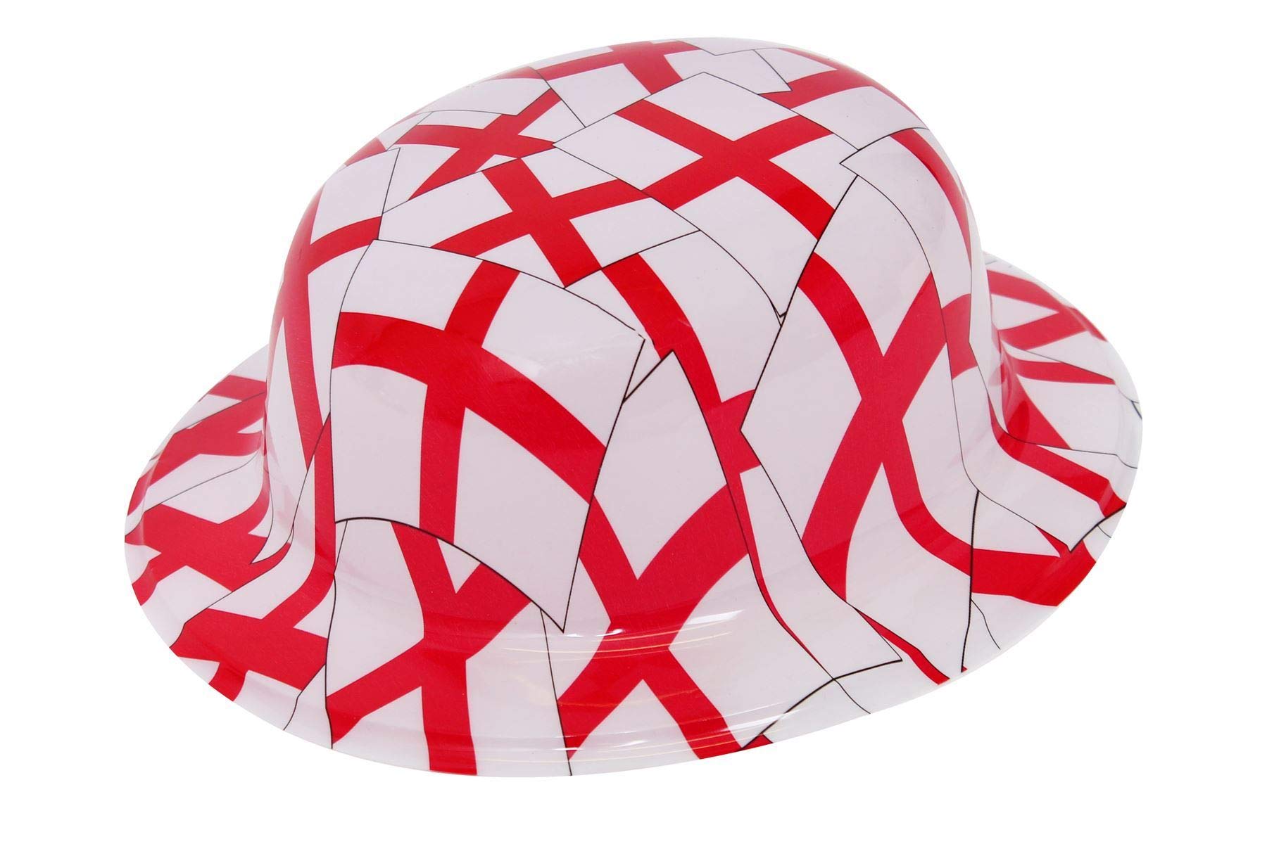 I LOVE FANCY DRESS SOMBRERO DE BOMBIN DE PLASTICO CON IMPRESION DE BANDERA DE SAN JORGE(144 UNIDADES)