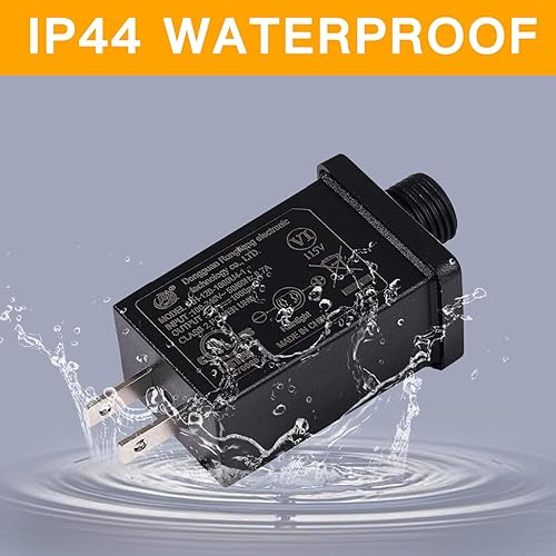 Miniatura 3 de Ccinny Adaptador inflable de repuesto para patio de jardín de 12 V 1 A (2 piezas) con unidad de potencia IP44 impermeable clase 2 al aire libre para