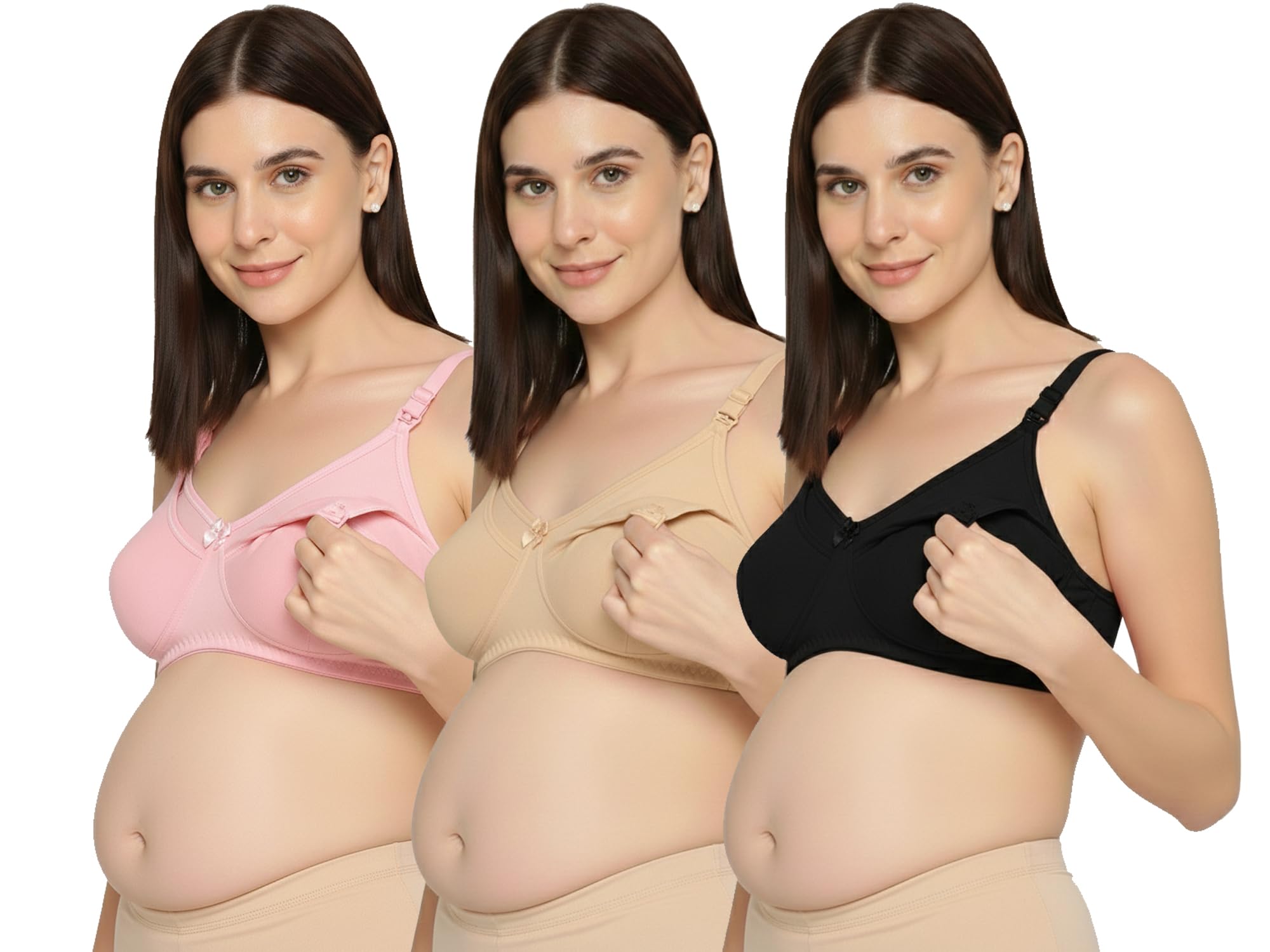 Evamomies Women's Cotton Lycra Full Cup Non-Wired & Non-Padded Feeding Bra | Nursing Bra | Maternity Bra-picture-10