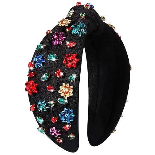 Vista 134 de Diadema de Navidad para mujer, accesorios de Navidad con cuentas, arco de Navidad, copo de nieve, diadema anudada HOHOHO, rojo y verde, perla