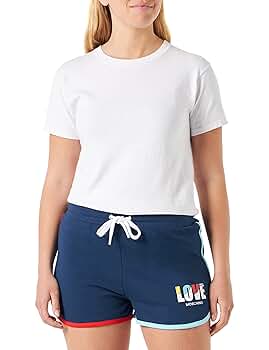 Love Moschino Women's Hot Pants Casual Shorts, blue, 38 at