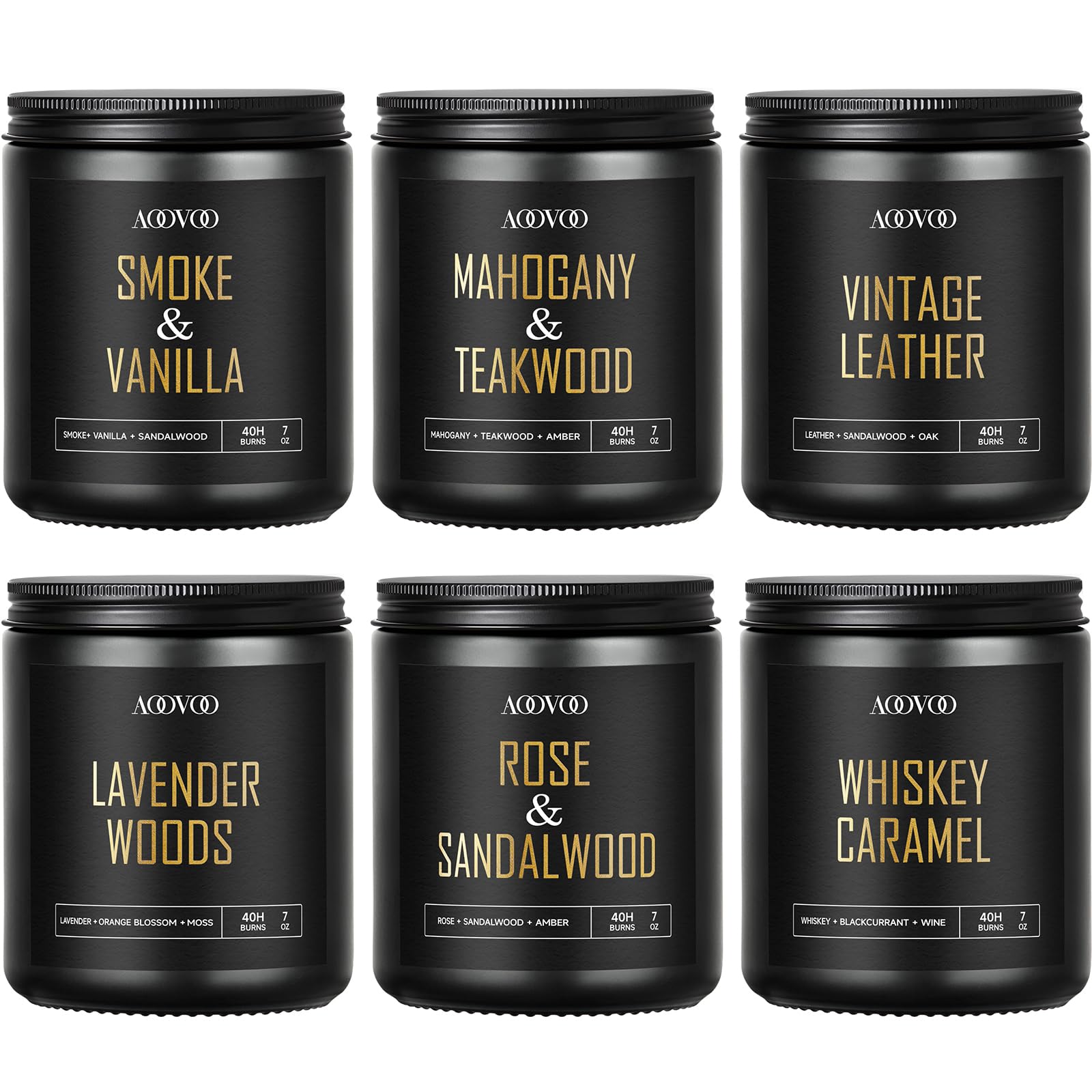 AOOVOO Men's Candles - 6 Pack for Home Fragrance -11