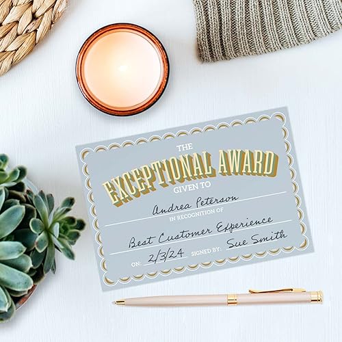 Miniatura 5 de Certificado de logro motivacional, bloc de notas adhesivas de relleno  bloc de notas adhesivas de reconocimiento reposicionable de 6 x 4 pulgadas,