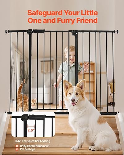 Miniatura 5 de VEVOR Puerta para bebé, 26-48 pulgadas de ancho ajustable, puerta para perros de 36 pulgadas de alto, fácil paso, para seguridad de mascotas