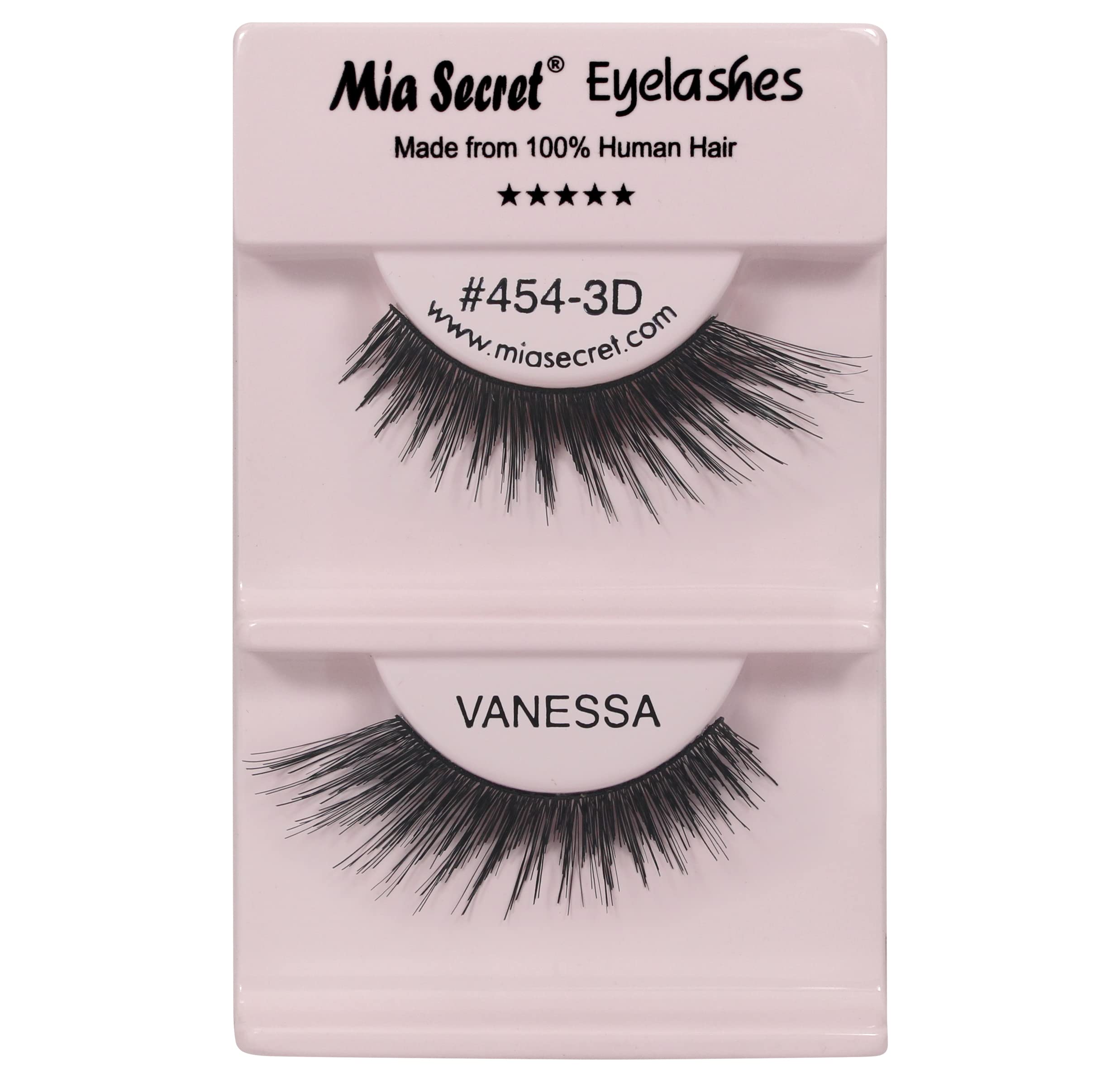 Mia Secret Natural Eye Lashes - Reusable Eyelash Extension - Tapered Ends Dolly Eye Look - Lightweight and Comfortable - 4 Pack (VANESSA)