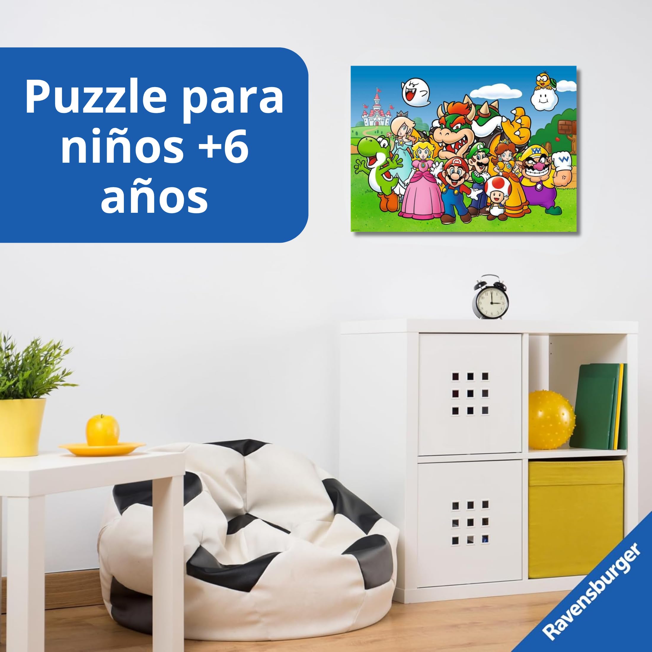 Ravensburger Puzzle XXL De 100 Piezas – Super Mario – 36x49 Cm – Juego Educativo Para Niños A Partir De 6 Años – Cartón Reciclado