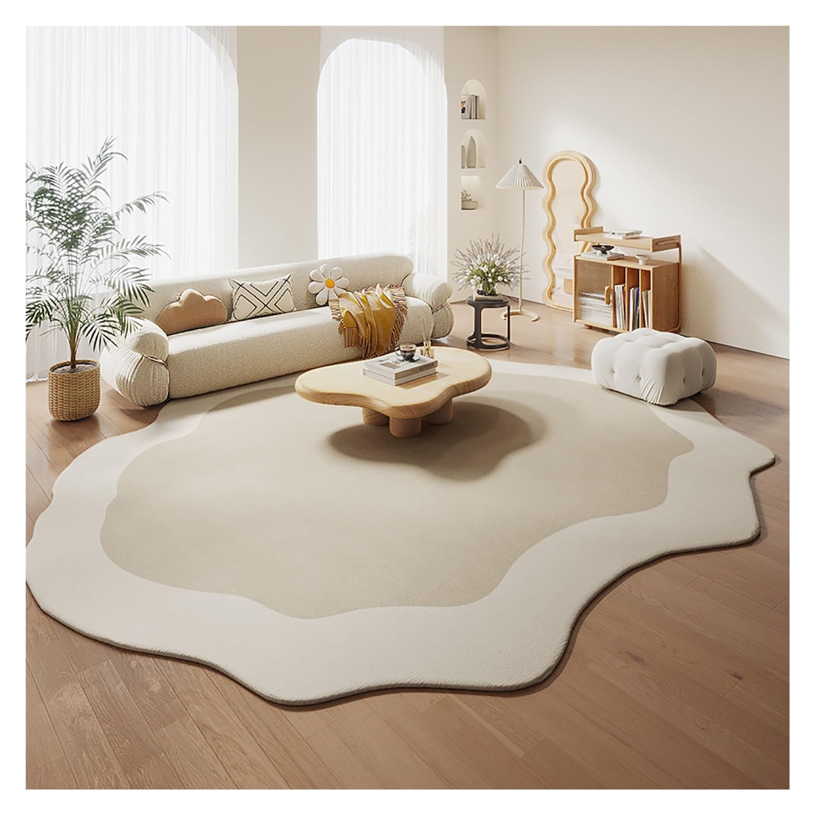 Irregu astratto, 180 x 260 cm, antiscivolo, lavabile in lavatrice, decorazione per pavimento per soggiorno e ufficio a casa e ufficio, design morbido al tatto
