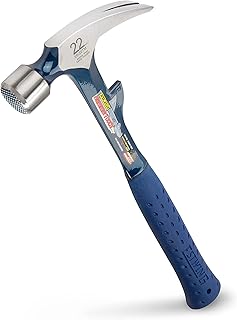 ESTWING Hammertooth Hammer - 22 oz USA Made Straight Rip Claw Hammer with Milled Face & Shock Reduction Grip - E6-22TM