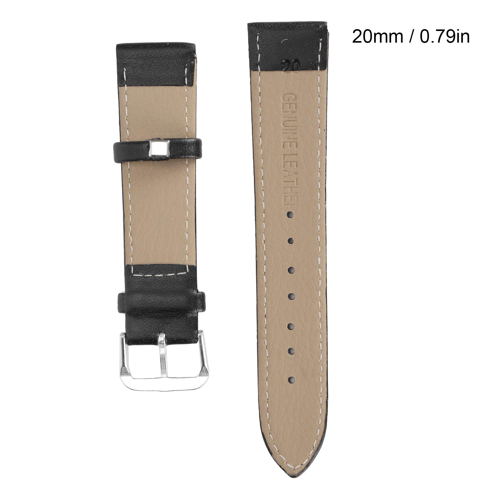 Ejoyous Correa de Reloj de Cuero con Hebilla, Correas de Reloj, Correa de Cambio Rápido, de Repuesto Universal para Hombres y Mujeres (20MM)
