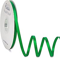 Vista 11 de Ribbli - Cinta de satén dorada de doble cara, 1/4 pulgadas x 50 yardas, cinta dorada para ramo de lazos, envoltura de regalos, decoración de boda