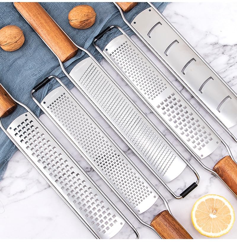 Rallador de Acero Inoxidable con Mango de Madera miniatura 7