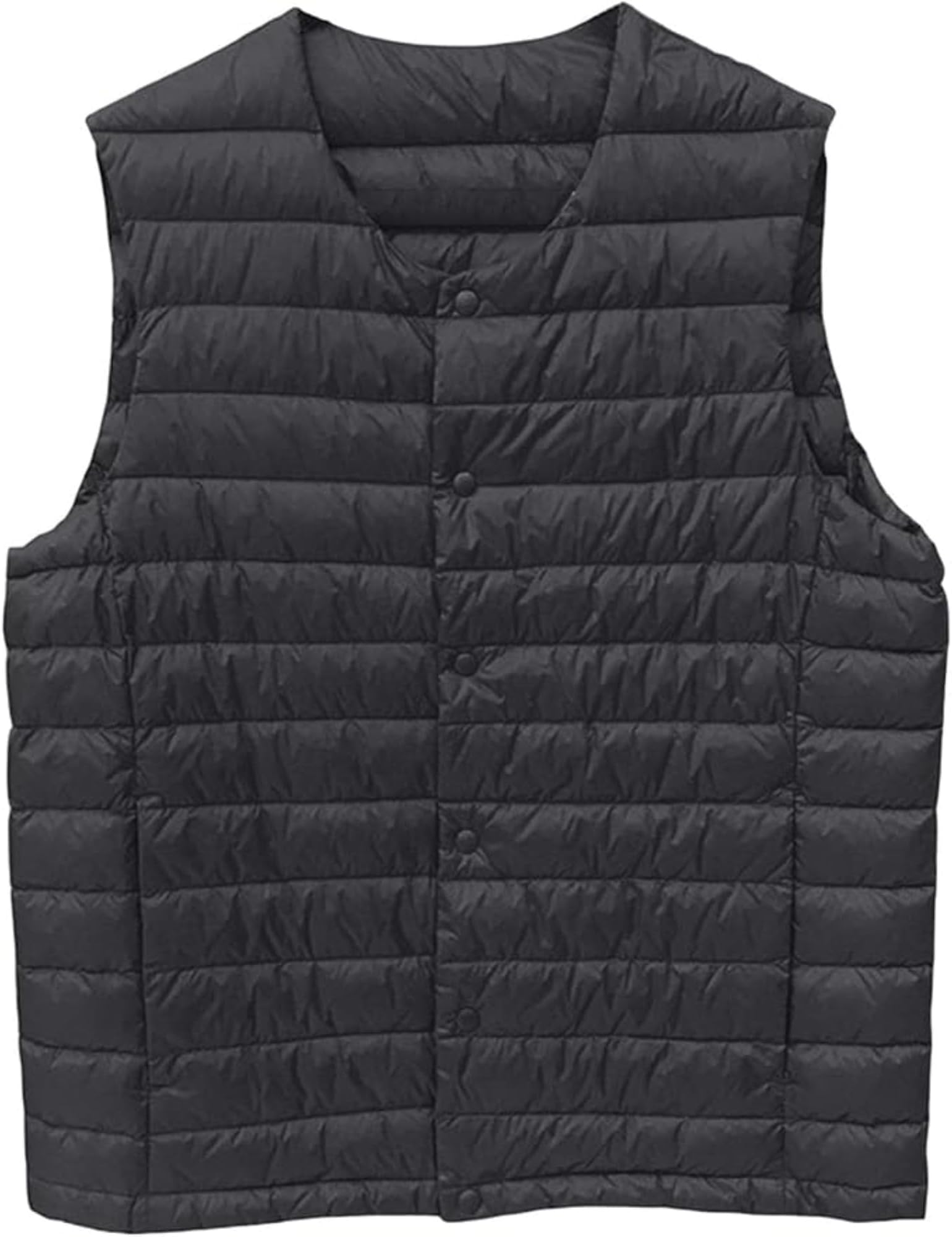 Men's Down Vest Male Collarless Lightweight Puffer Vest Man Winter Warm Quilted Sleeveless Jacket