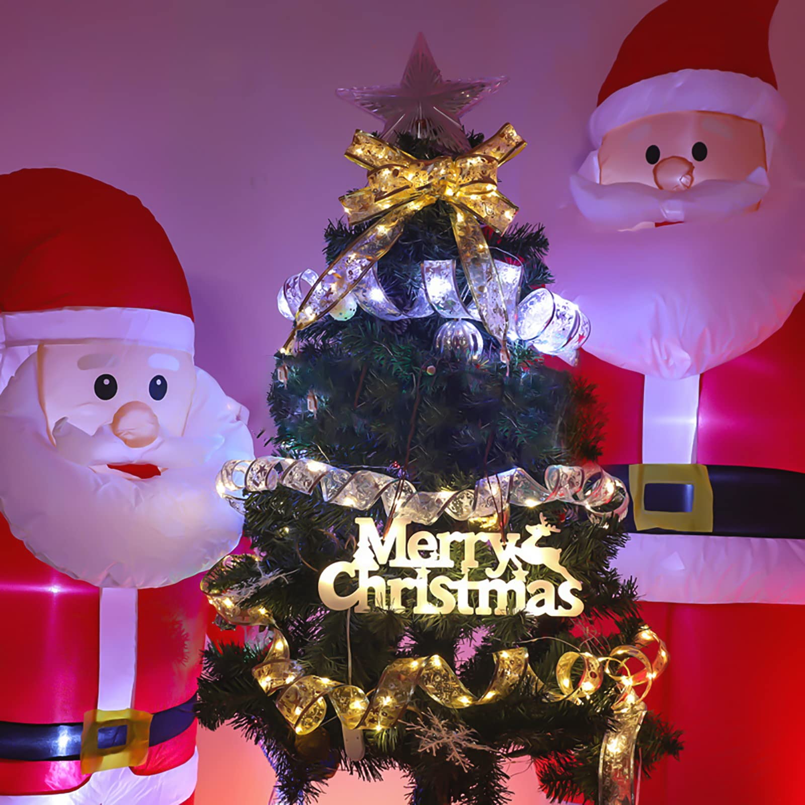 Amazon.co.jp: HYWRFDクリスマス リボン ライト クリスマスツリー LED
