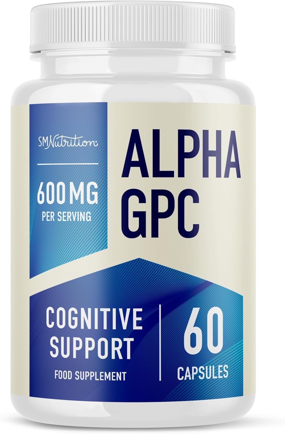 Product image of Alpha GPC Choline 600MG (60 Capsules, 30-Day Supply) Nootropic Brain Supplement for Focus, Memory, Motivation, Mood & Energy Support* - with BioPerine - Vegetarian, Gluten-Free, 3rd-Party Tested
