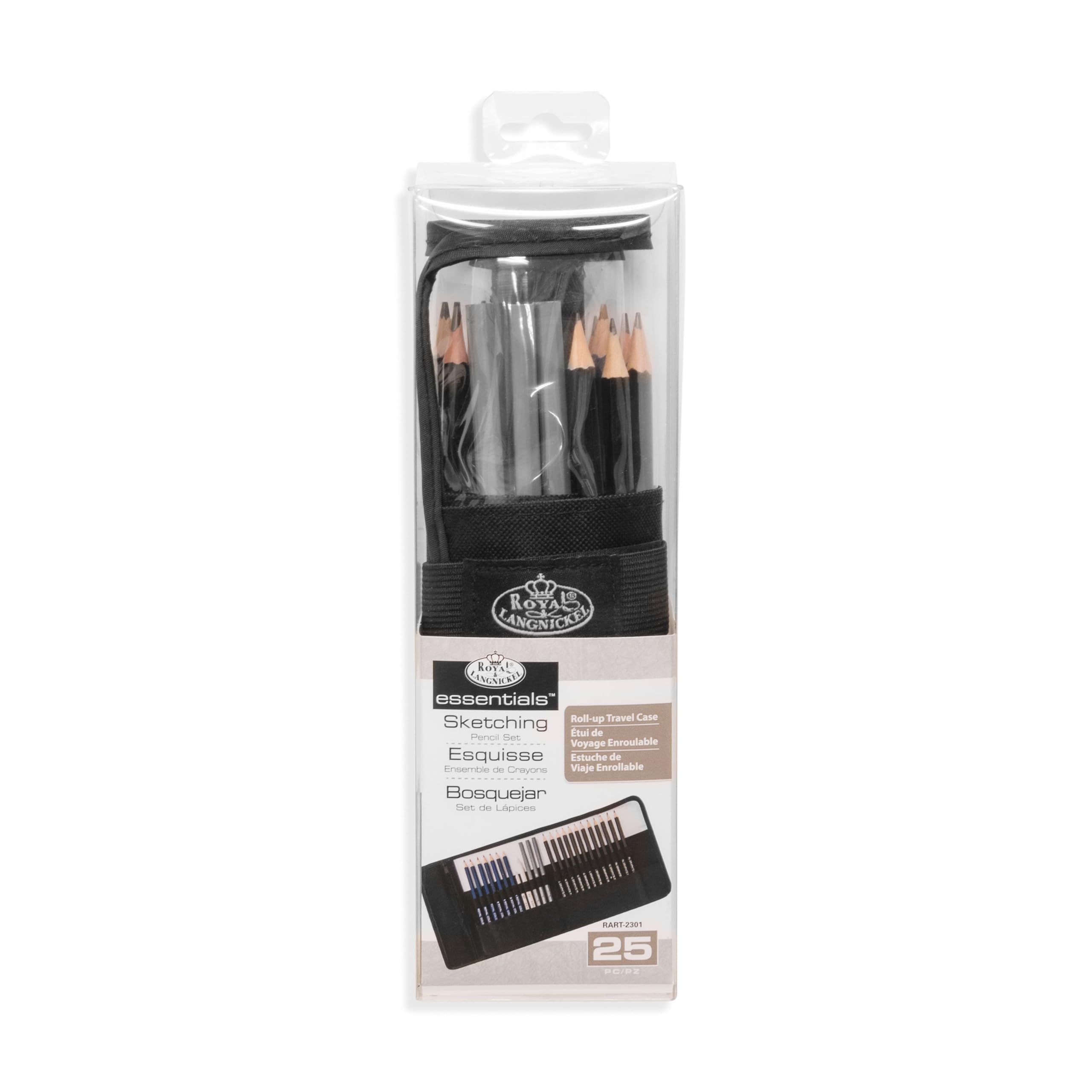 Royal & Langnickel Sketching Pencil Roll-Up Travel Set 25 PC, Multi, 1 count (Pack of 25)