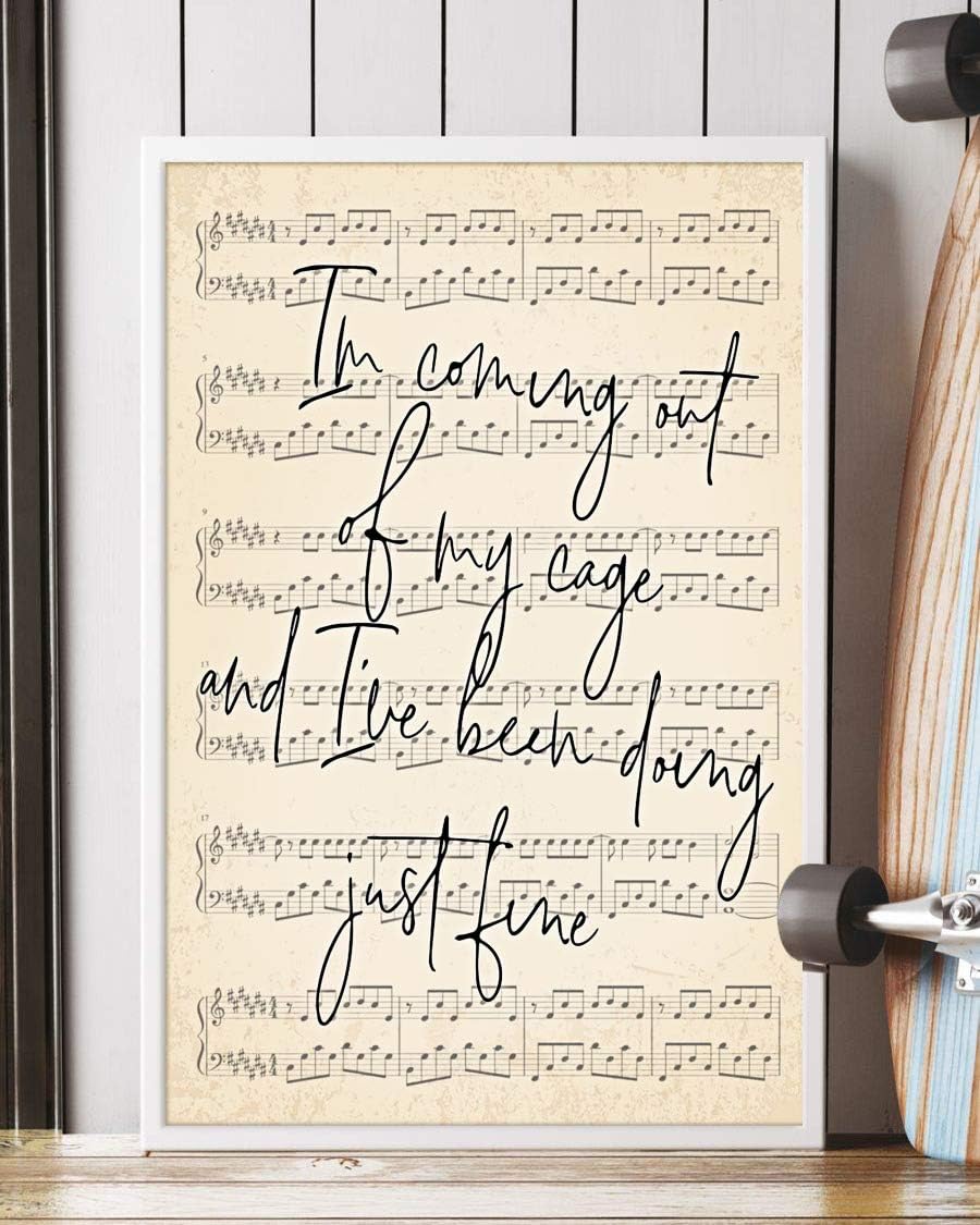 Yaasimoule Color Poster Mr. Brightside Song Lyrics Portrait Wall Art Home Decor
