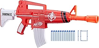 NERF Fortnite Insightful Motorized Blaster, Insightful Wrap, 10 Dart Clip, 10 Elite Darts, Outdoor Play (Amazon Exclusive)