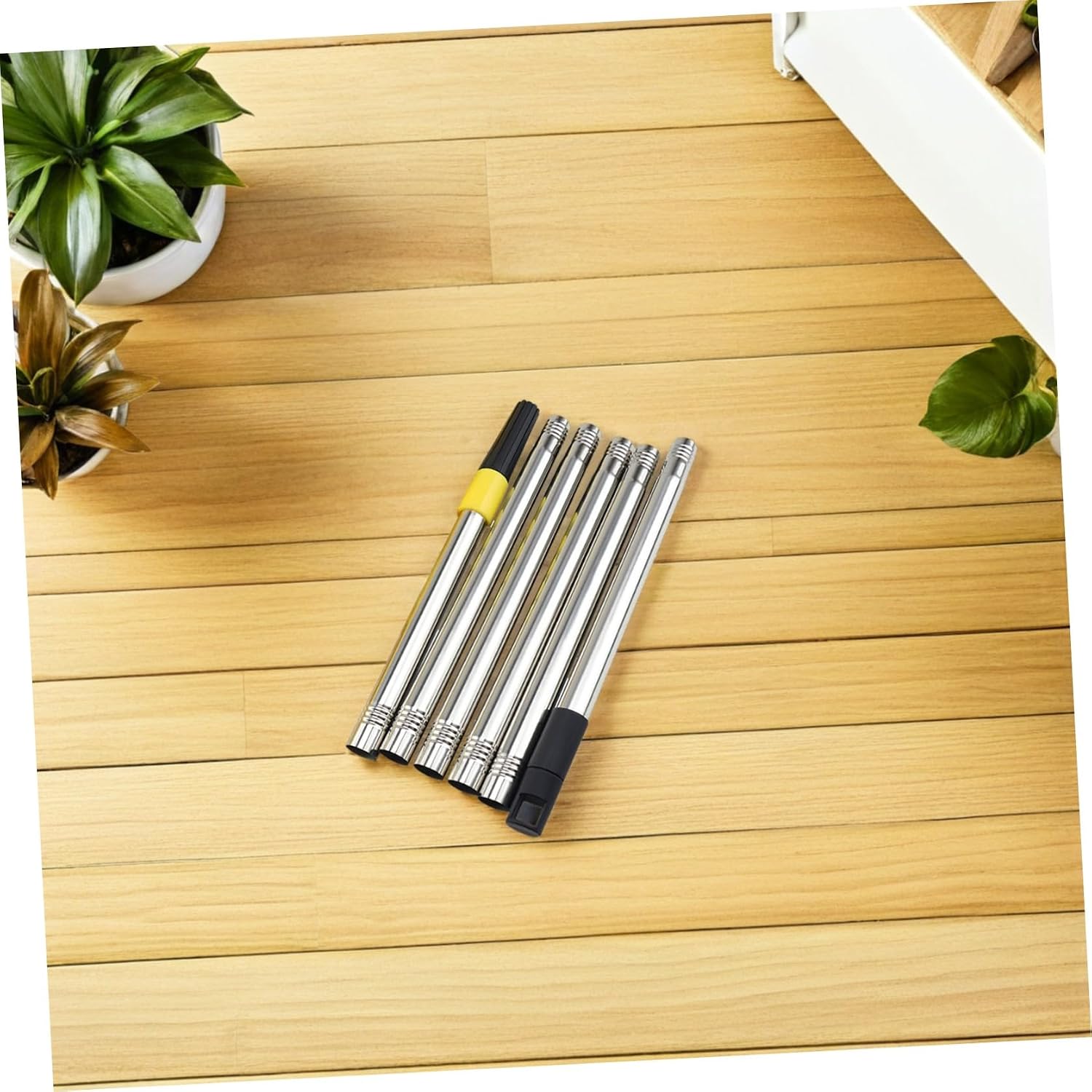 NUOBESTY 1.7m Extension Pole Paint Roller Brush Extension Pole for Walls Telescopic Rod Stainless Steel Detachable Handle