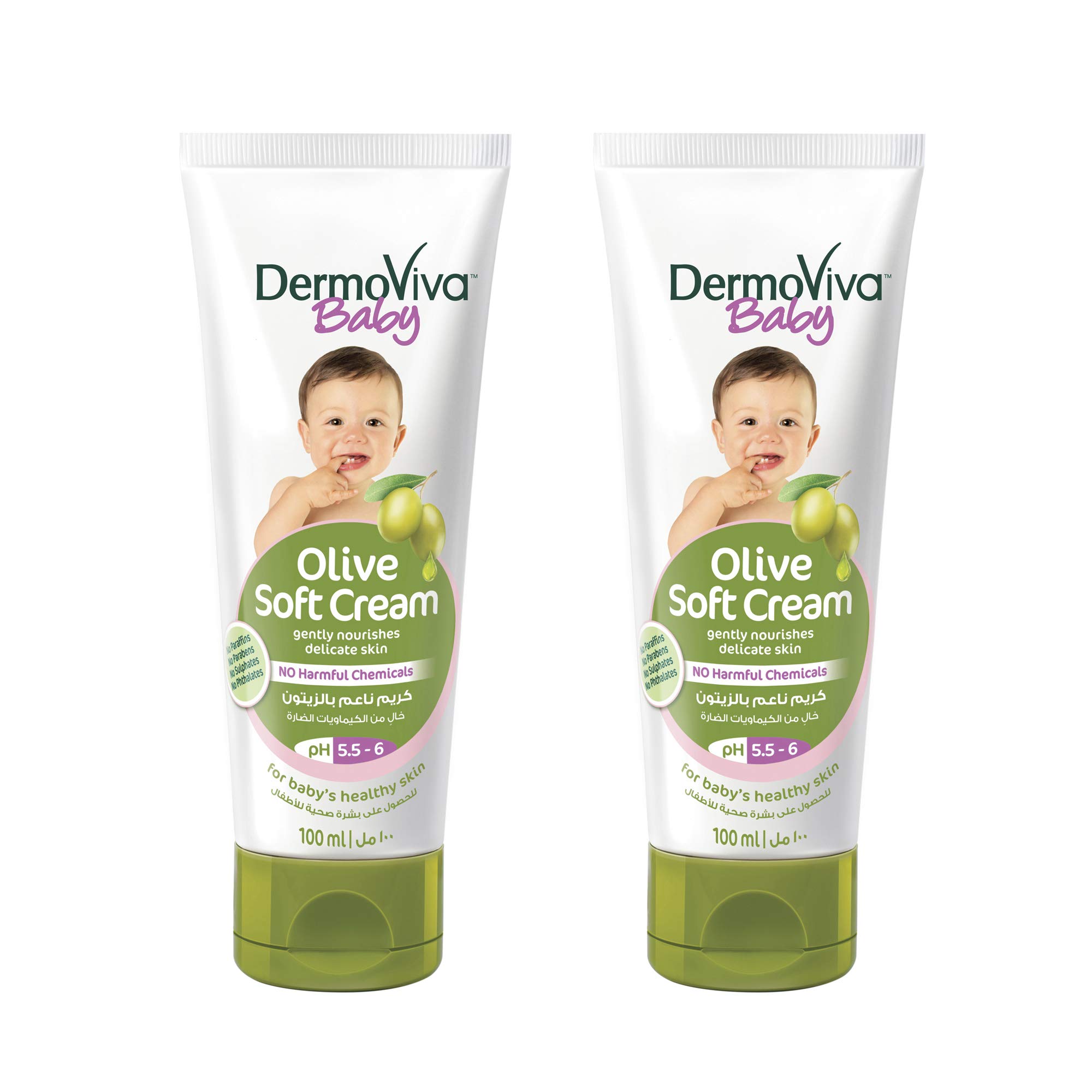 Dabur Dermoviva Baby olive cream 100ml-(Pack of 2)