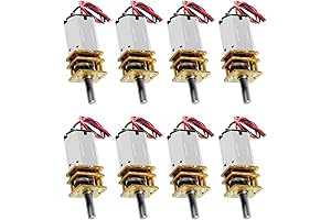 8pcs DC 3V-6V Mini N20 Gear Motor Slow Speed Full Metal Gearbox Without Terminal