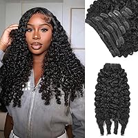 Vista 30 de Extensiones de Cabello con Clip Recto de Cabello Humano Real 8 Piezas Cabello Humano Remy con Clip para Mujeres, Cabello Humano Suave Natural, 120g