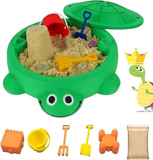 Mini Turtle Sandbox Desk Zen Garden Kit - Adult Sensory Sandscape with Molds, Sand & Mini Tools, Zen Garden for Desk, Fun Gifts & Home Office Decor for Meditation and Stress Relief(Green)
