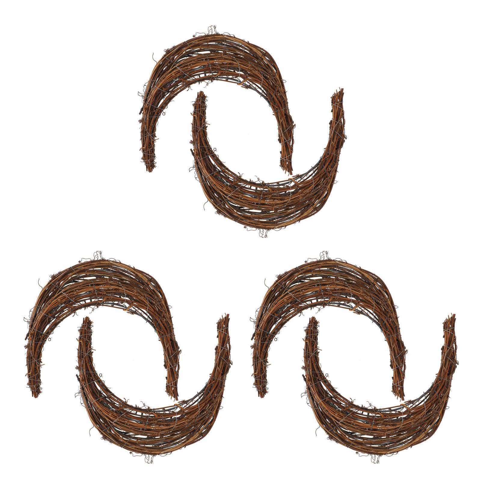 Cadres de couronne artisanaux en rotin naturel pour compositions florales durables