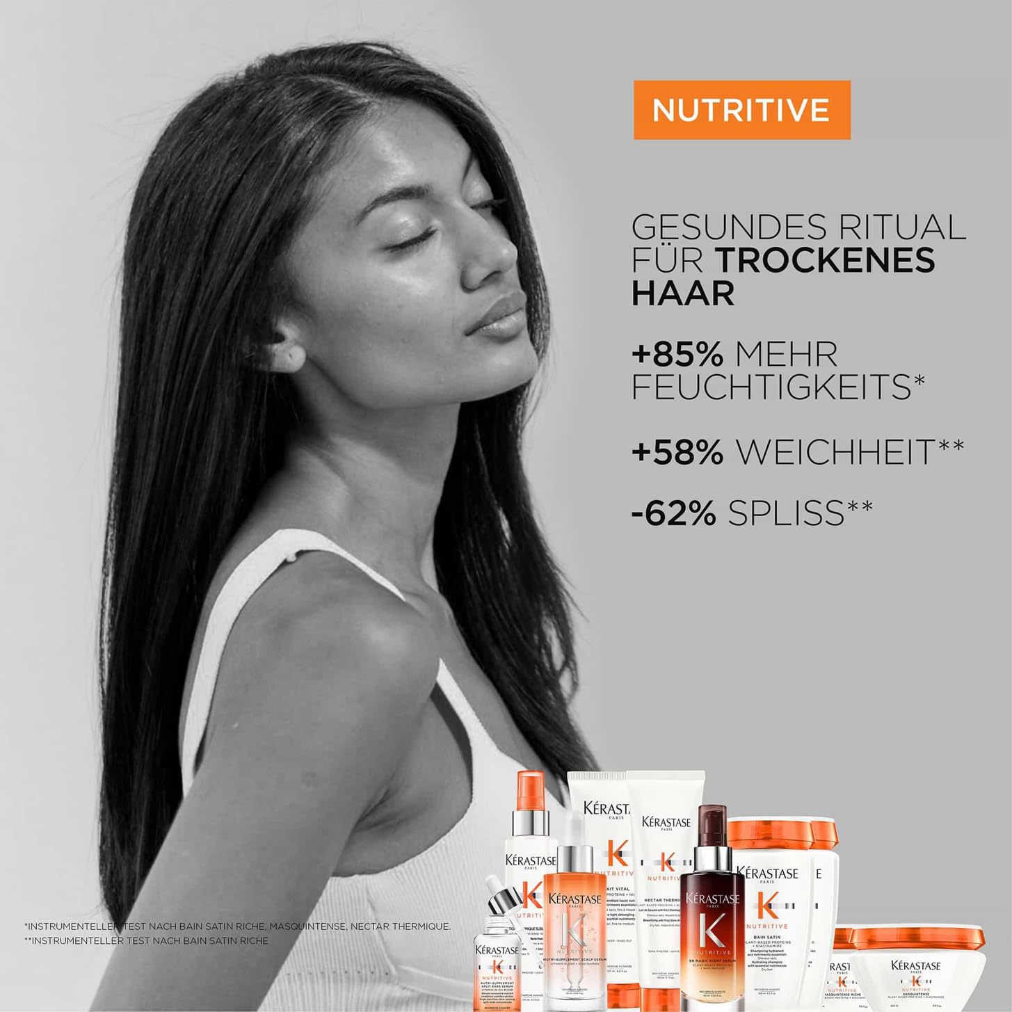 Kérastase Nutritive, Pflegender Hitzeschutz für trockenes, feines bis mittleres Haar, Für mehr Glanz und Geschmeidigkeit, Beautifying Detangling Blow Dry Mist, Nutritive
