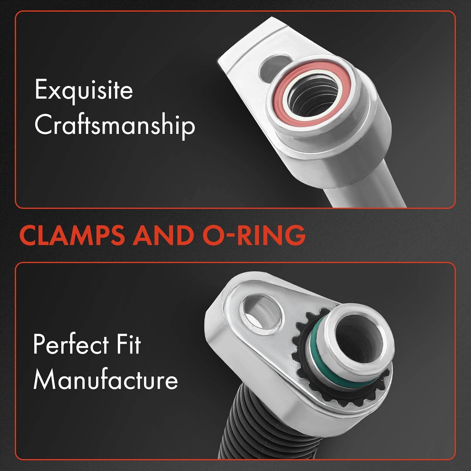 A-Premium A/C Suction Line Hose Assembly Compatible with Ford F-150 2018-2020 V6 2.7L, Compressor to Condenser, with HFO-1234yf AC System