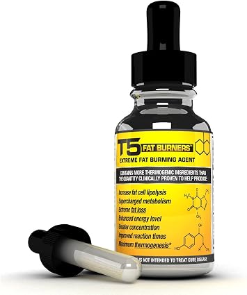 Thermogenic T5 Fat Burners Serum High Strenght Diet Pills Alternative for Fast Weight Loss 1 Month Supply