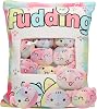 HXPLN Cute Snack Pillow, Kawaii Pudding Plush Pillow & Stufed Toys - Removable, Gift for Teenagers, Girls & Children 8 Colorful Kittens