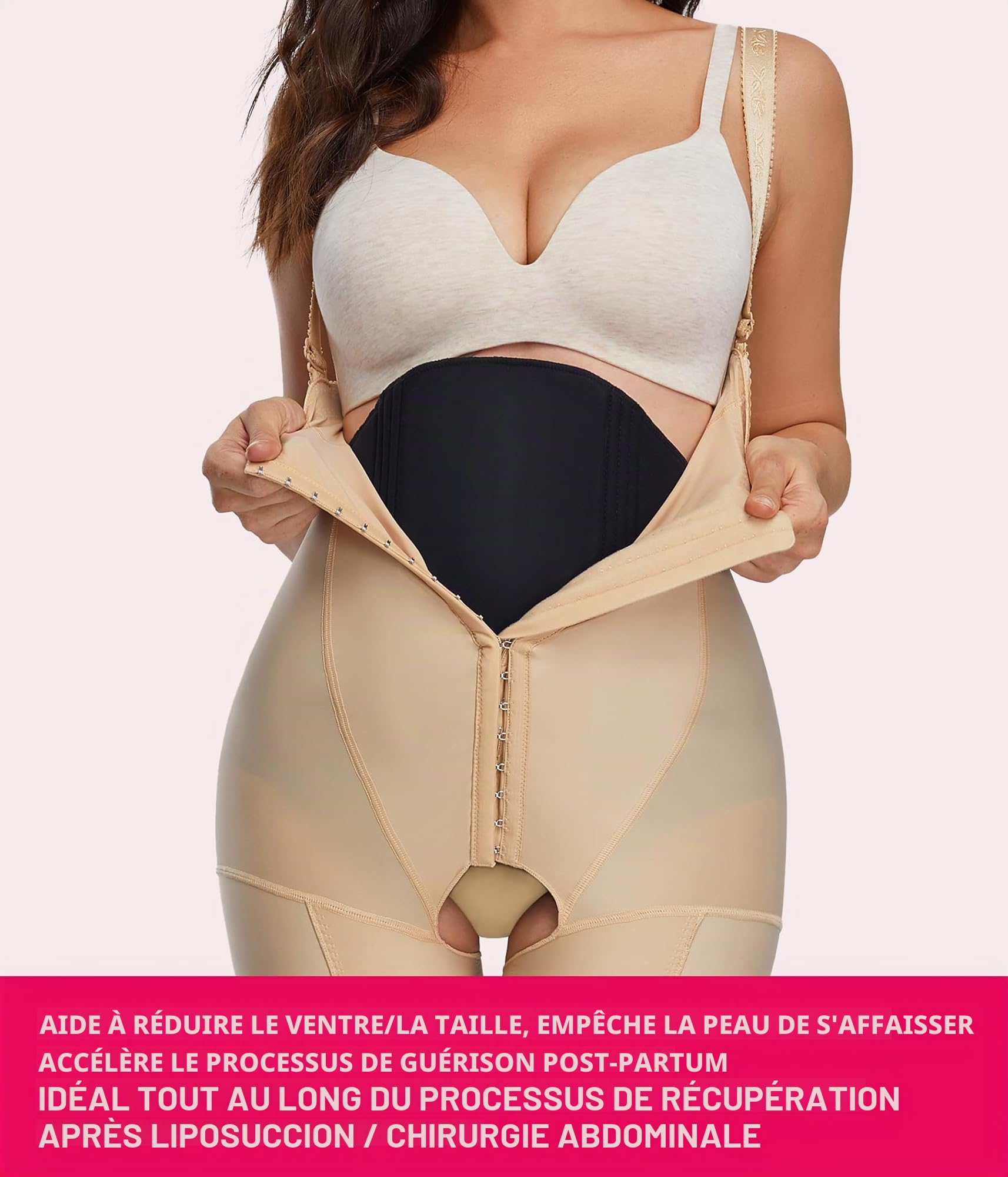 KUMAYES Ab Board Post Surgery Addominal Board Conseil de Compression Tuck Appiancement Abs ventre Récupérateur postopératoire Board,Noir,Taille Unique