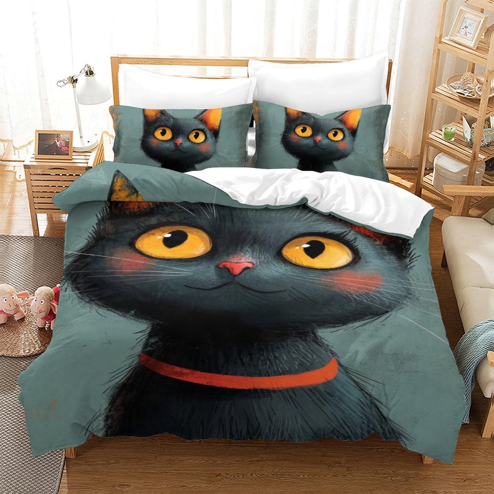 Housse de couette British Shorthair pour chambre d'enfant et adulte style cocooning