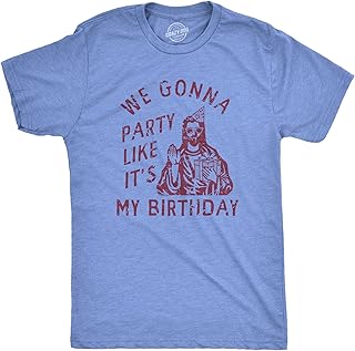 Mens We Gonna Party Like Its My Birthday T Shirt Funny Jesus Christmas Joke Tee for Guys