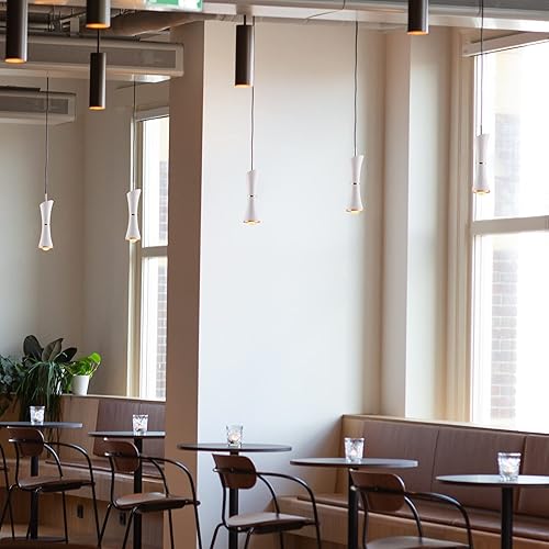 Miniatura 6 de Luz Pendnat ajustable de 7 W tipo H retráctil con pantalla de aluminio moderna para interiores, lámpara de alambre ajustable para isla de cocina,