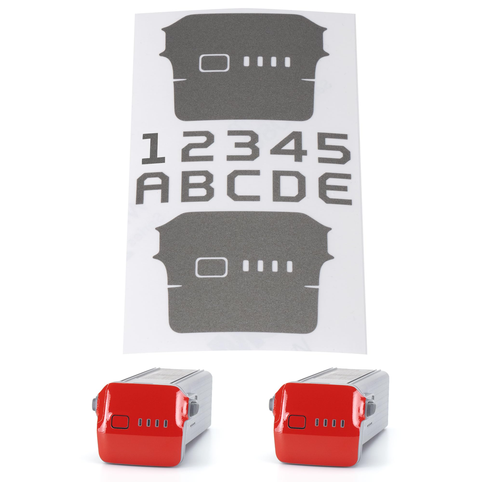 WRAPGRADE Skin Stickers Compatible with DJI Air 3 | Two Batteries (Titanium)