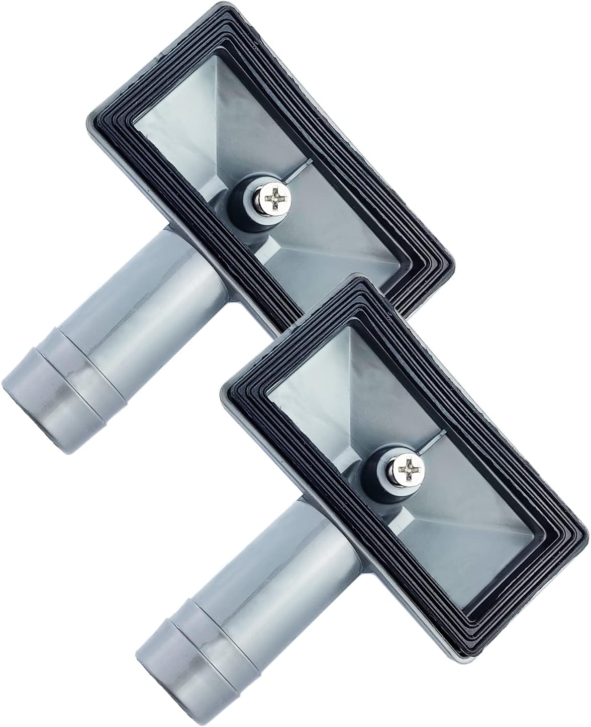 Qrity 2x Rectangle Overflow Head, 75x40mm, Stainless Steel, Sink Overflow Head