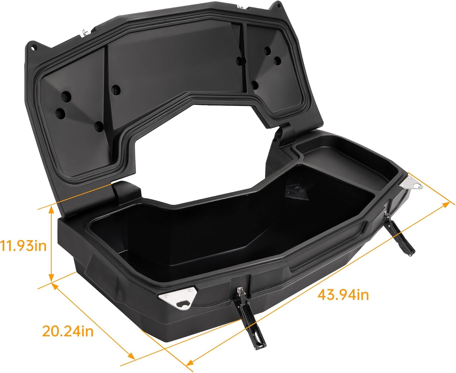 Rear Storage Box Compatible with 2017-2026 Polaris Sportsman Touring 570, 850, XP 1000, 450, 850 Rear Rack Cargo Box Black