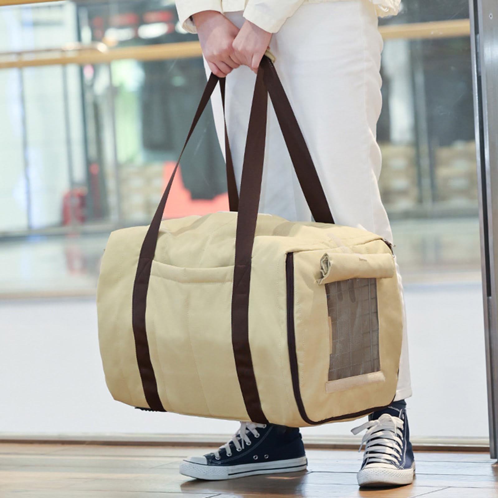 Belüftete Haustierbox Abdeckung mit maschinenwaschbarem Polyestergewebe für die Reise nach Hause oder den Umzug Haustiertransportbox Schutz aus Polyester