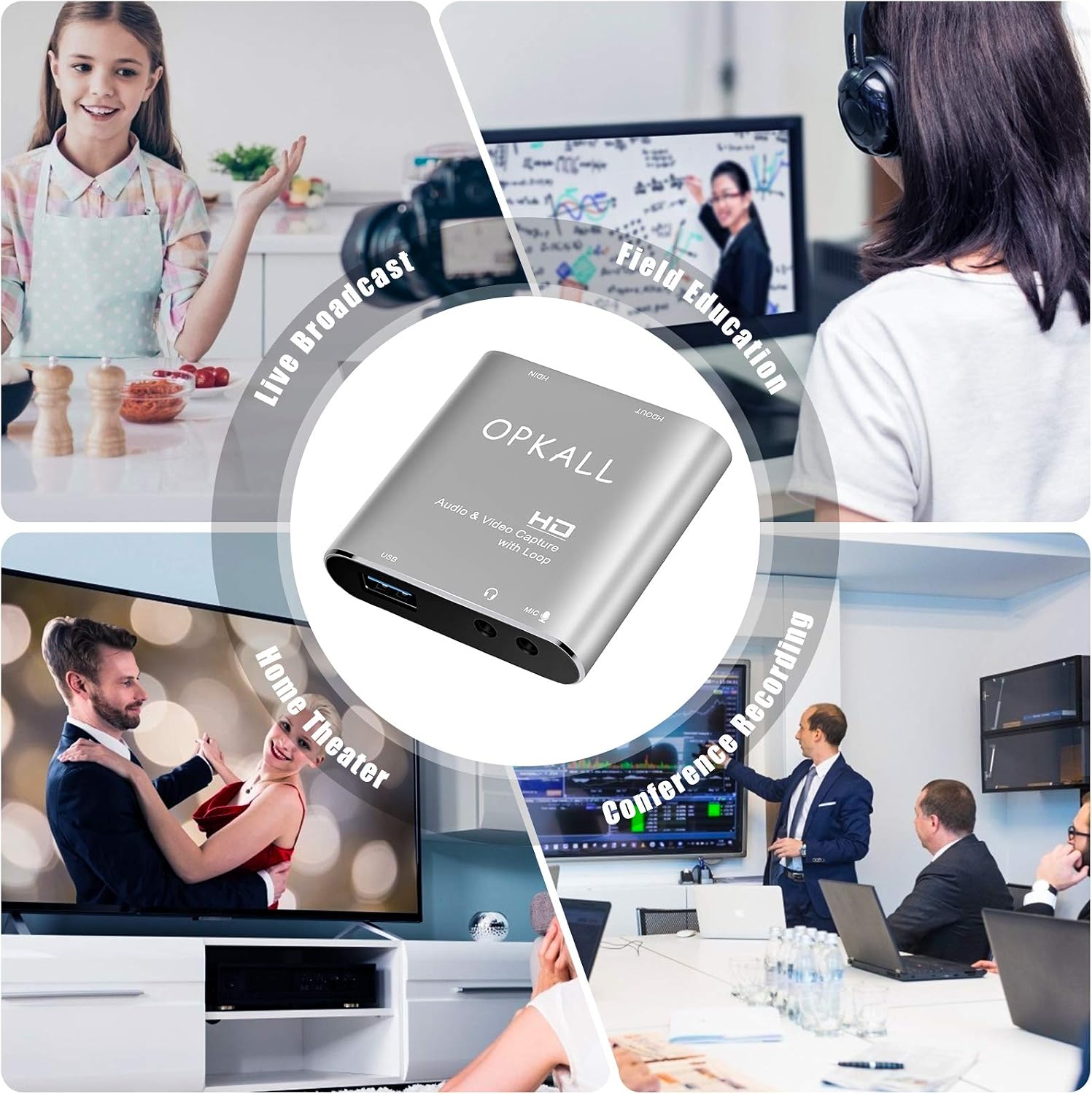 Tarjeta de captura de audio y video con salida de bucle, captura de video  HD 4K 1080P 60FPS para juegos/transmisión en vivo, adecuada para  PC/PS4/videocámara/interruptor/Xbox One : Amazon.com.mx: Electrónicos