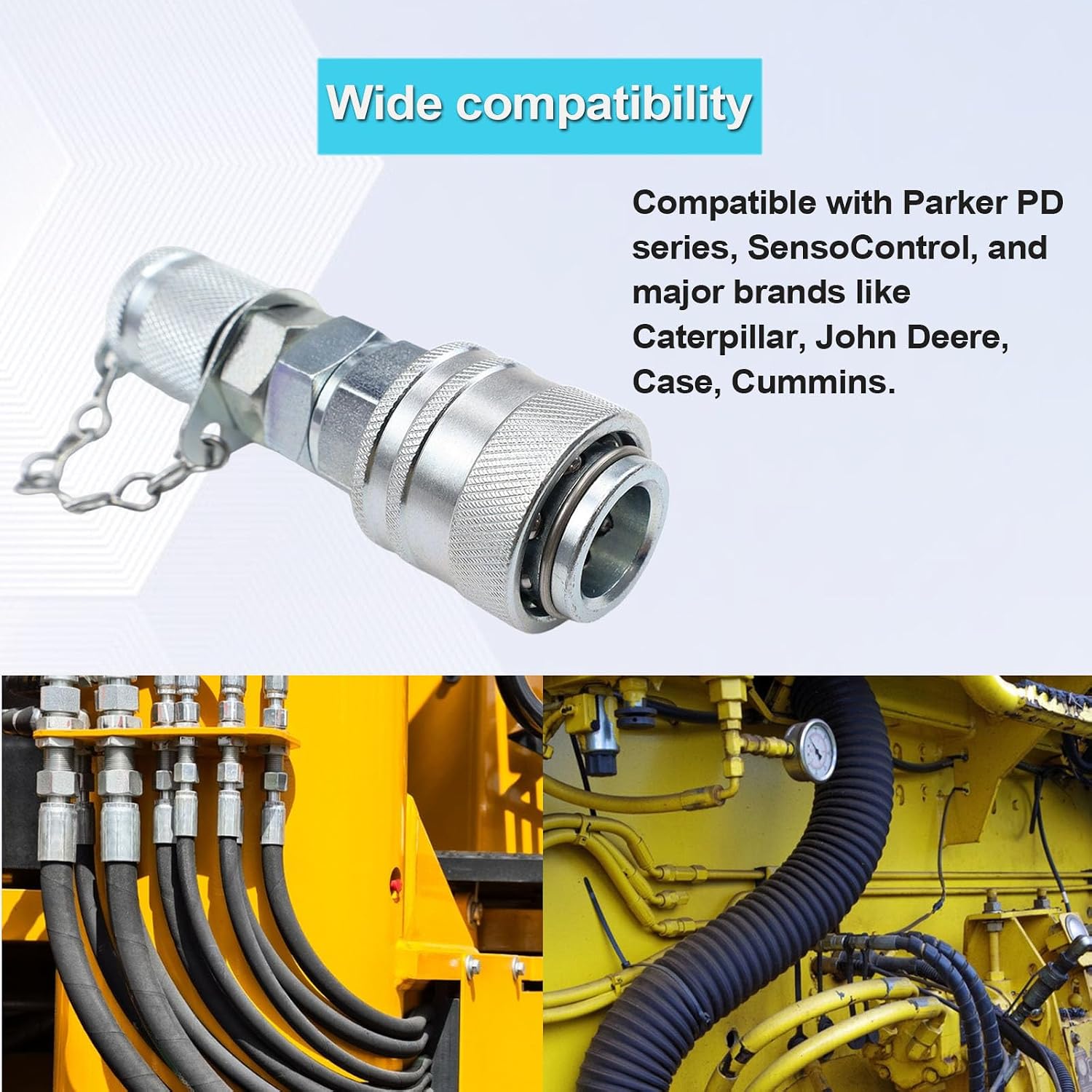 G1/8 Quick Connect Coupler Coupling for Cat J-ohn D-eere Excavator