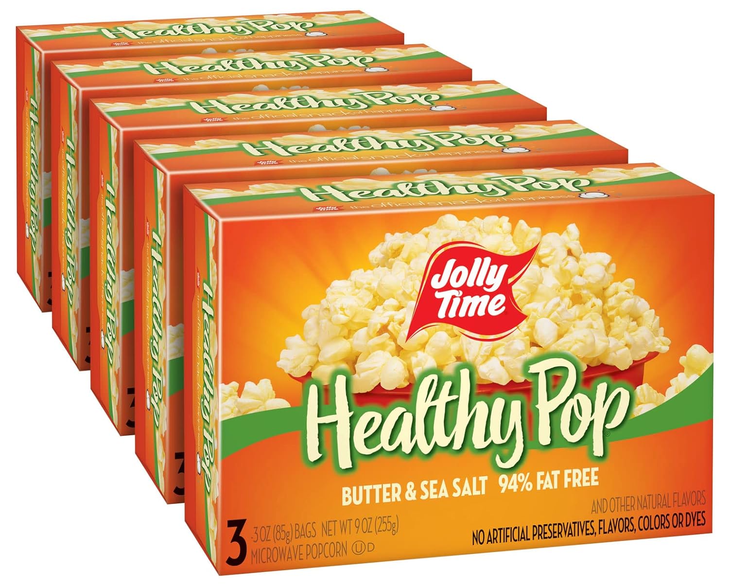 Jolly Time Healthy Pop Microwave Popcorn, Low Fat Gluten