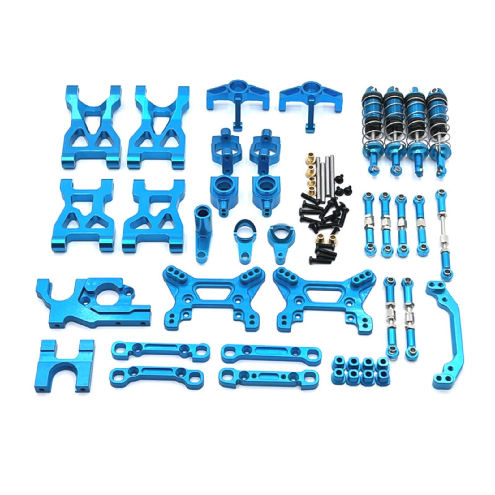 predolo Metall-Upgrade-Set Kompatibel Aufhängungsteile mit Schrauben Stabil Ersatzteile für Modellbauer, Tuning, Himmelblau
