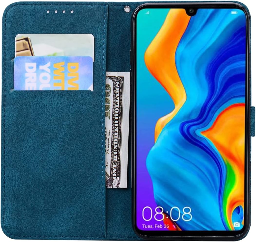 KANVOOS Cover per Huawei P Smart 2019 - Custodia a Libro in Pelle PU con Silicone TPU, Antiurto Flip Caso Portafoglio (Marrone