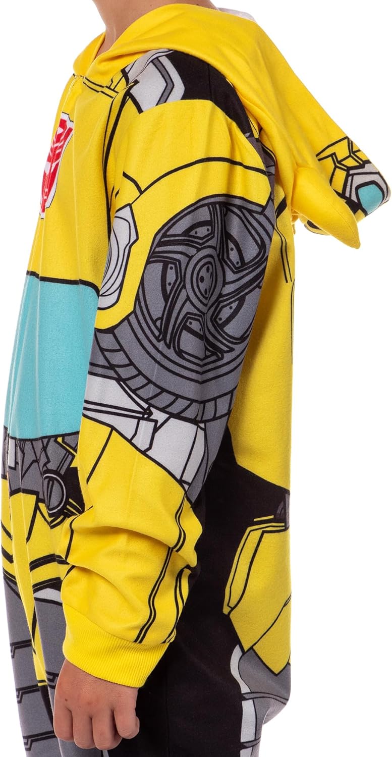 INTIMO Transformers Boys' Retro Union Suit One Piece Pajama Outfit - Optimus Prime and Bumblebee Styles Available